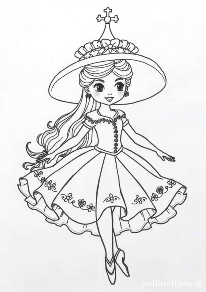 Bailarina do carnaval para colorir