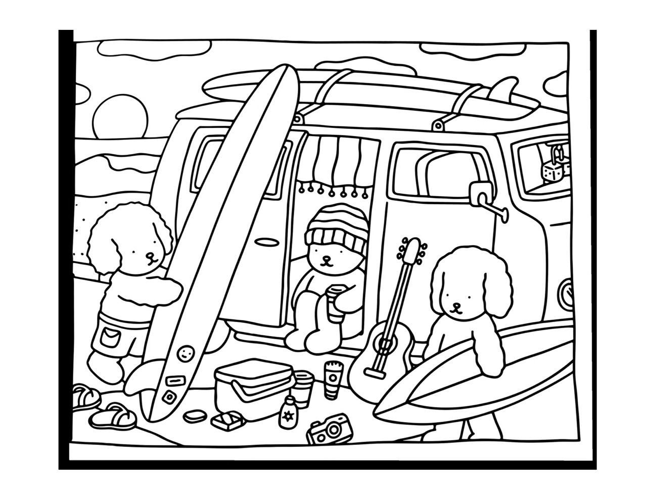 Bobbie Goods curtindo um dia de praia com amigos e pranchas