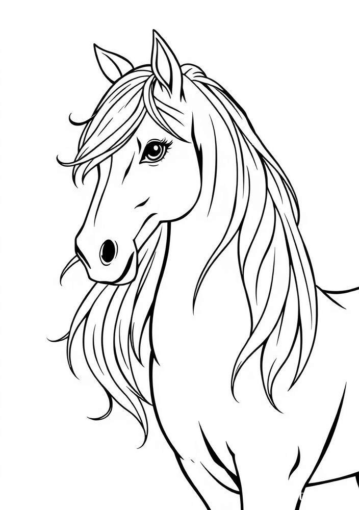 Cavalo Místico com Cores do Arco-íris para colorir