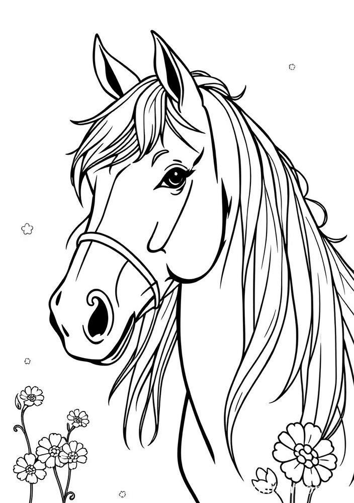 Cavalo Sussurrador de Segredos para colorir