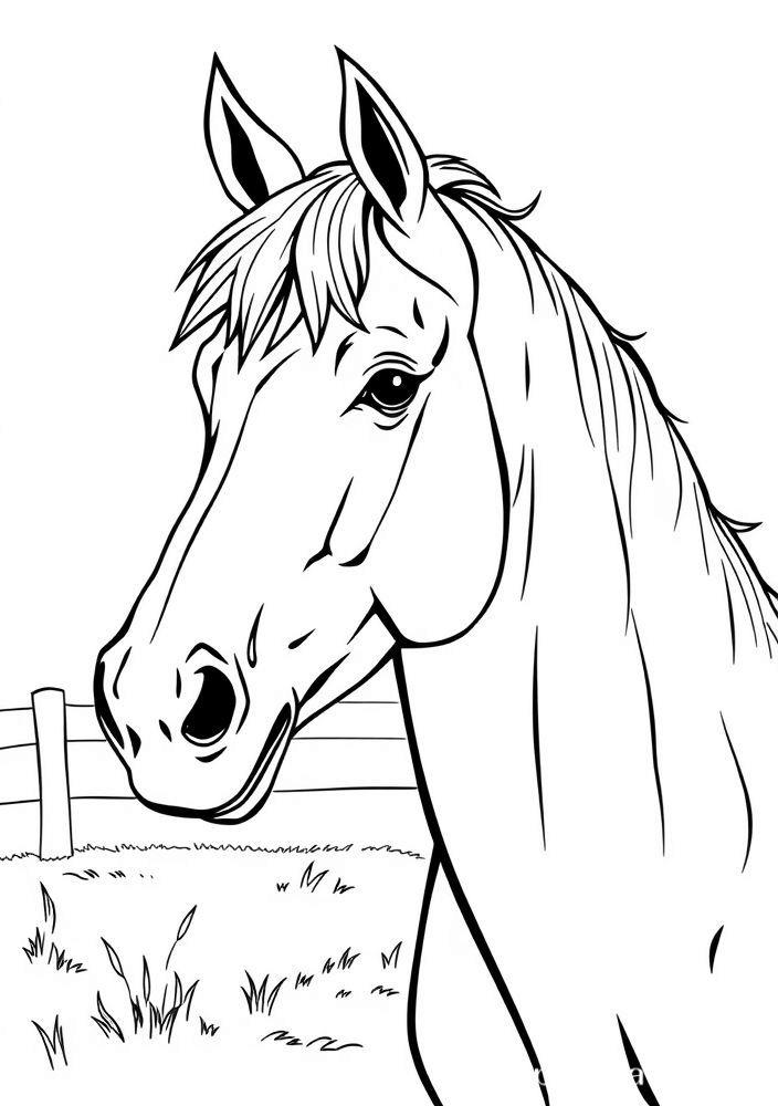 Cavalo de fazenda para colorir