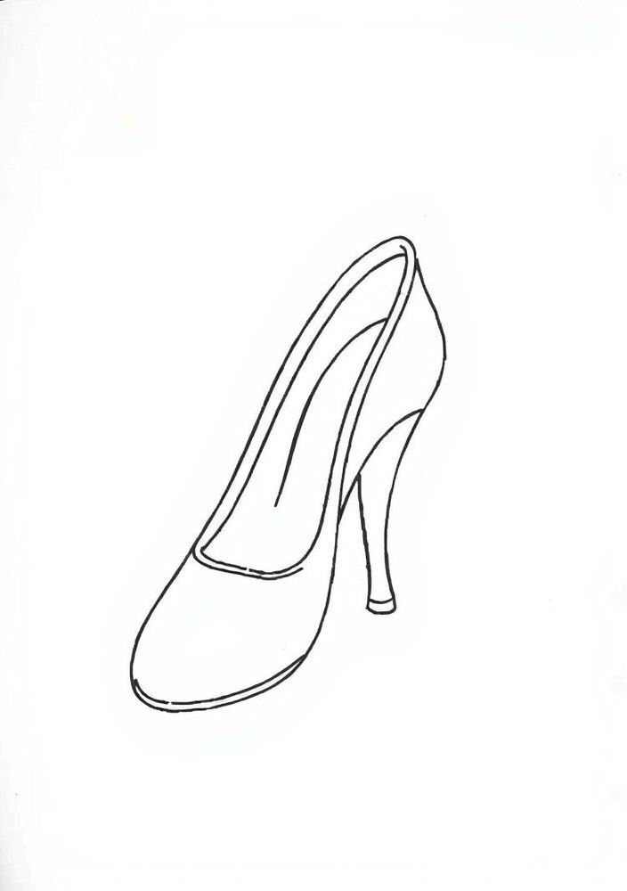 Cinderela e seu sapatinho de cristal para colorir