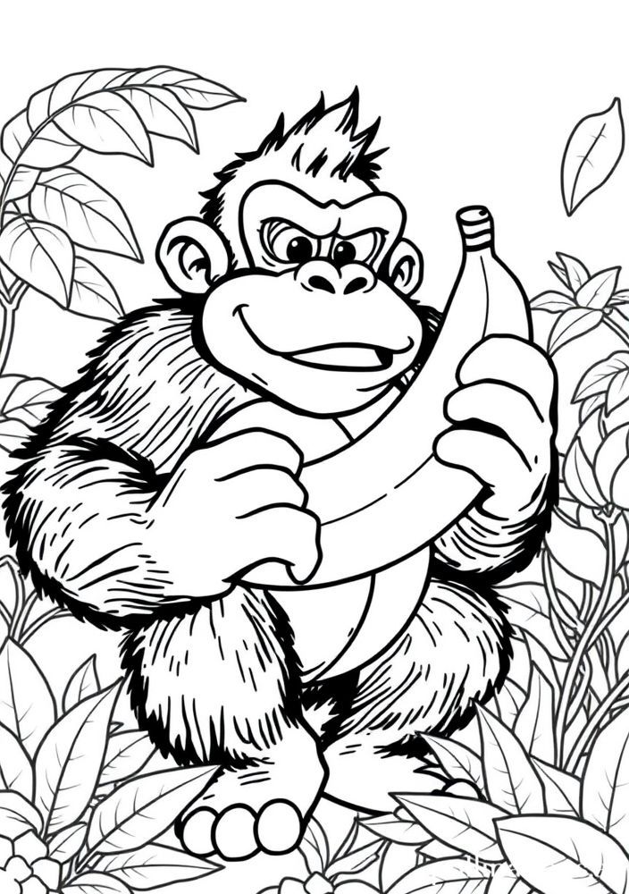 Desenho da Banana do Donkey Kong para colorir