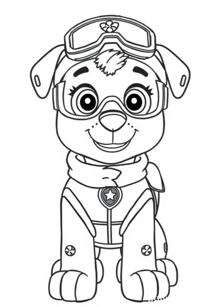 Desenho da Everest em sua missão de resgate para colorir