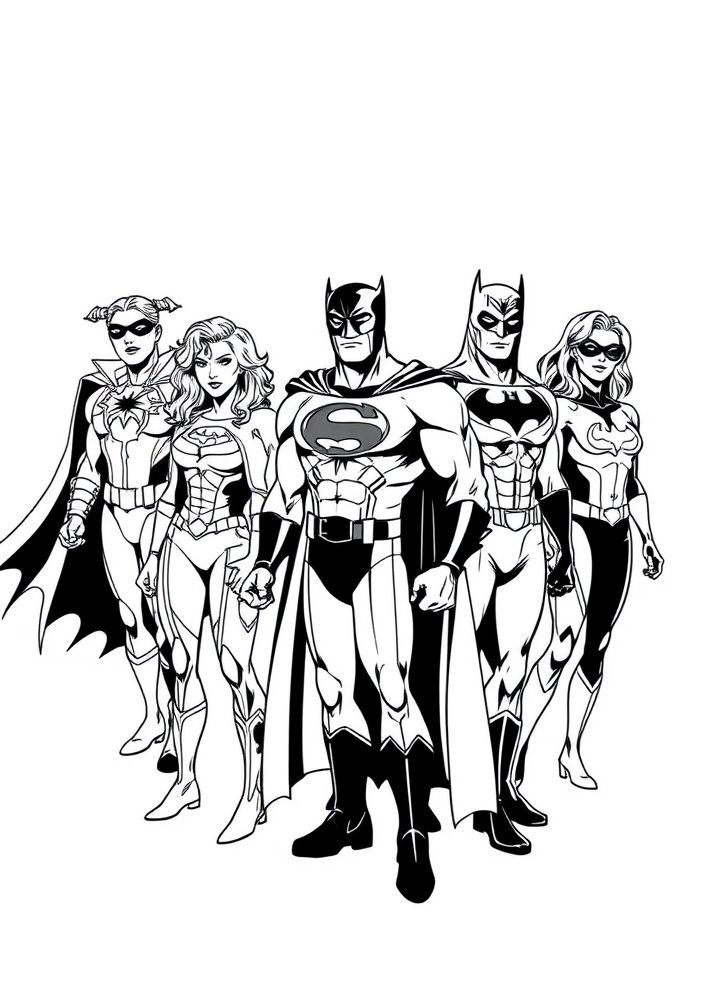 Desenho da Liga da Justiça para colorir