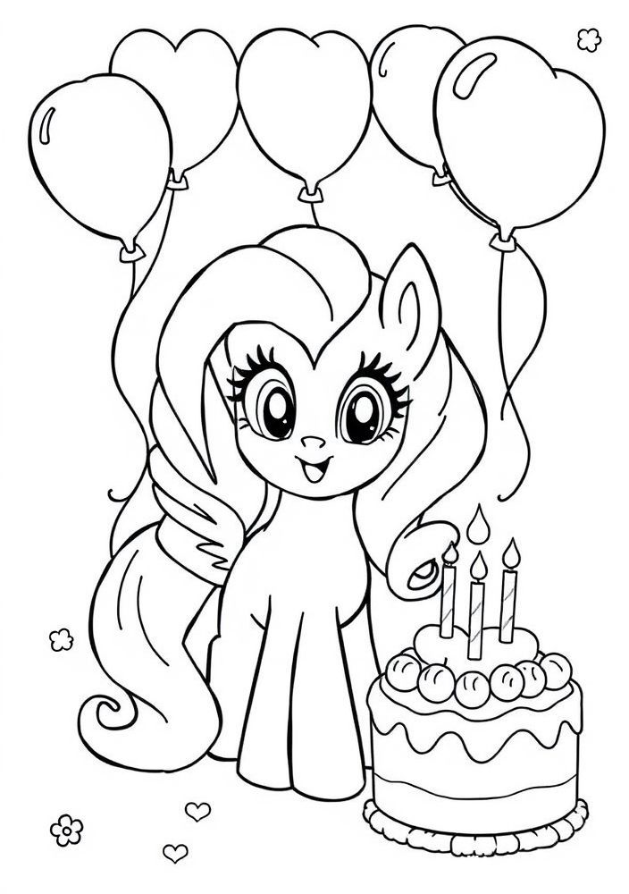 Desenho da Pinkie Pie para colorir