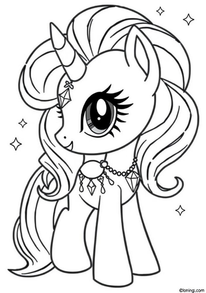 Desenho da Rarity para colorir