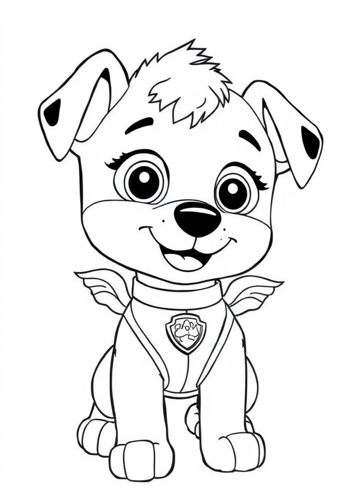 Desenho da Skye, a Cachorrinha Aviadora para colorir