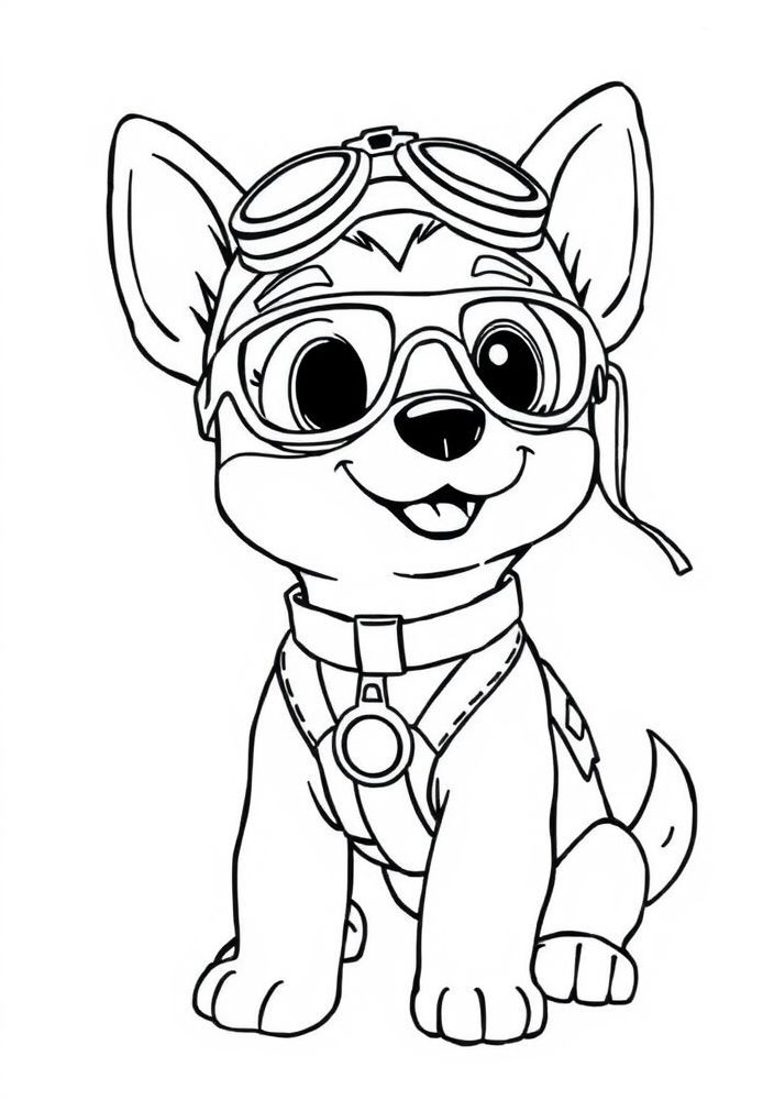 Desenho da Skye, a piloto, para colorir