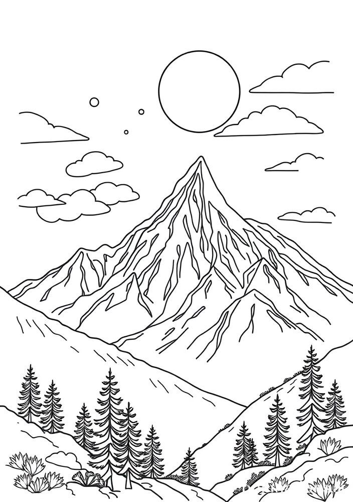 Desenho da Sweet Mountain para colorir