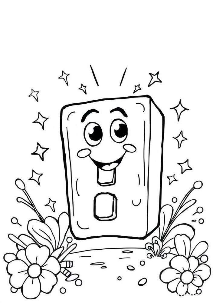 Desenho da caixa de perguntas para colorir