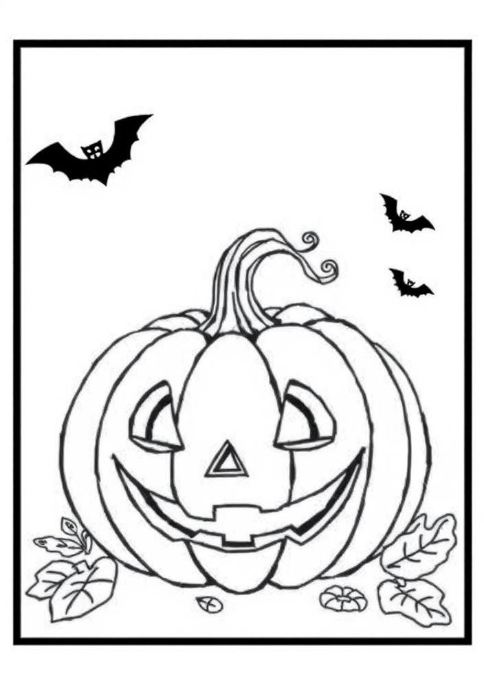 Desenho de Abóbora de Halloween para Colorir
