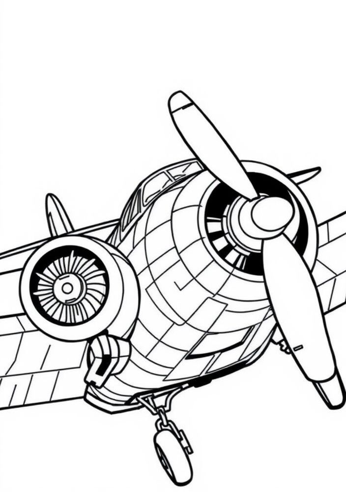 Desenho de Aeronave Antiga para colorir