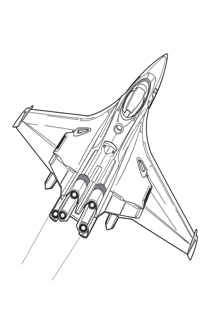 Desenho de Aeronaves Futuristas para colorir
