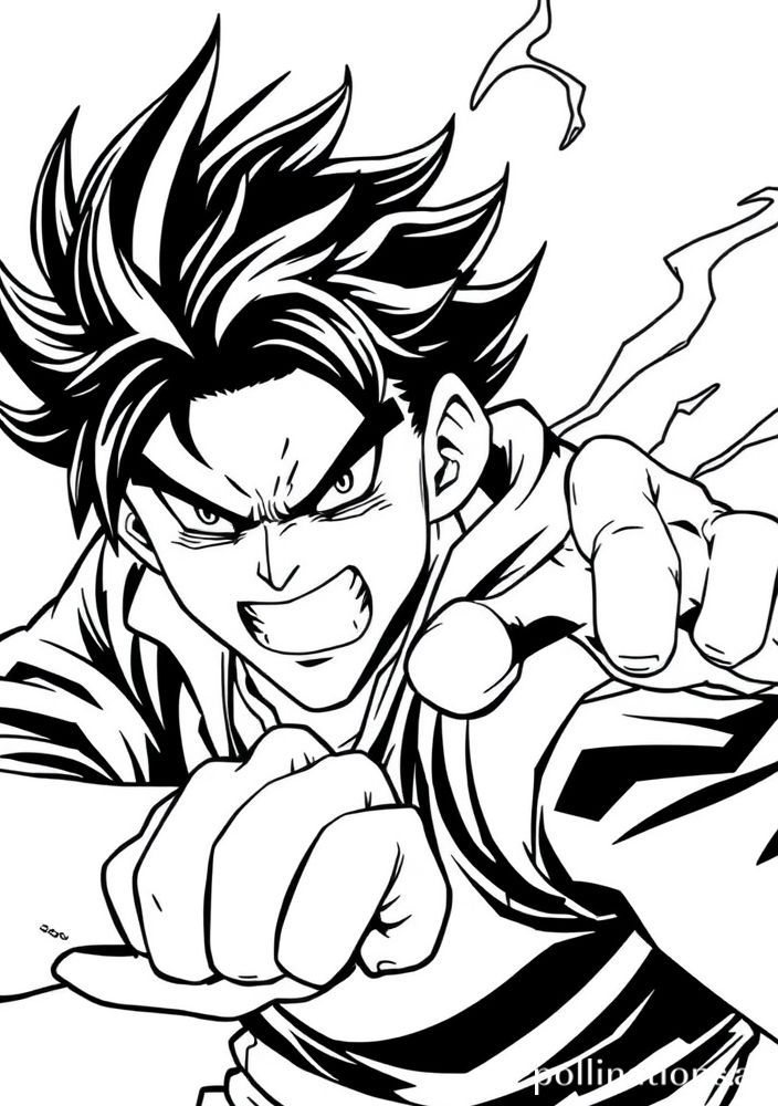 Desenho de Akaza para colorir