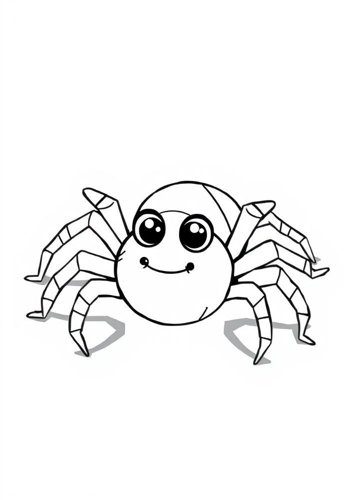 Desenho de Aranha Amigável para colorir