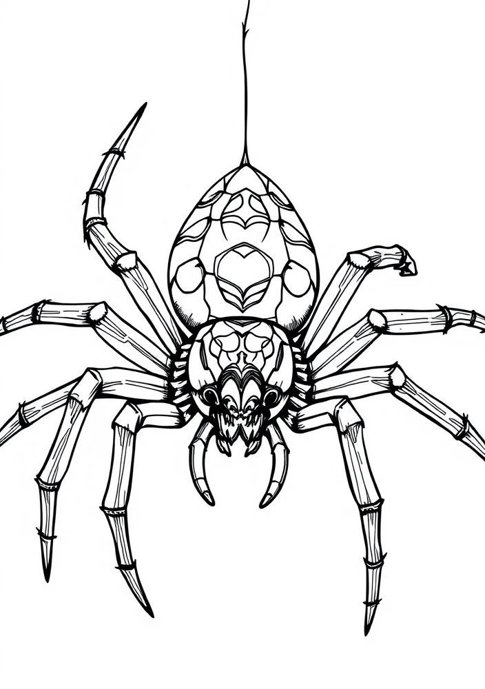 Desenho de Aranha Gigante para Colorir