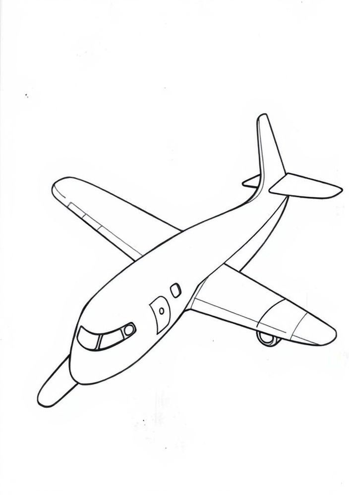 Desenho de Avião Leve para colorir
