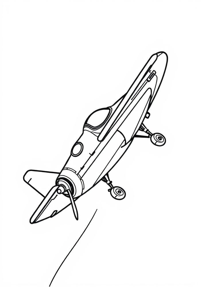 Desenho de Avião de Acrobacias para Colorir