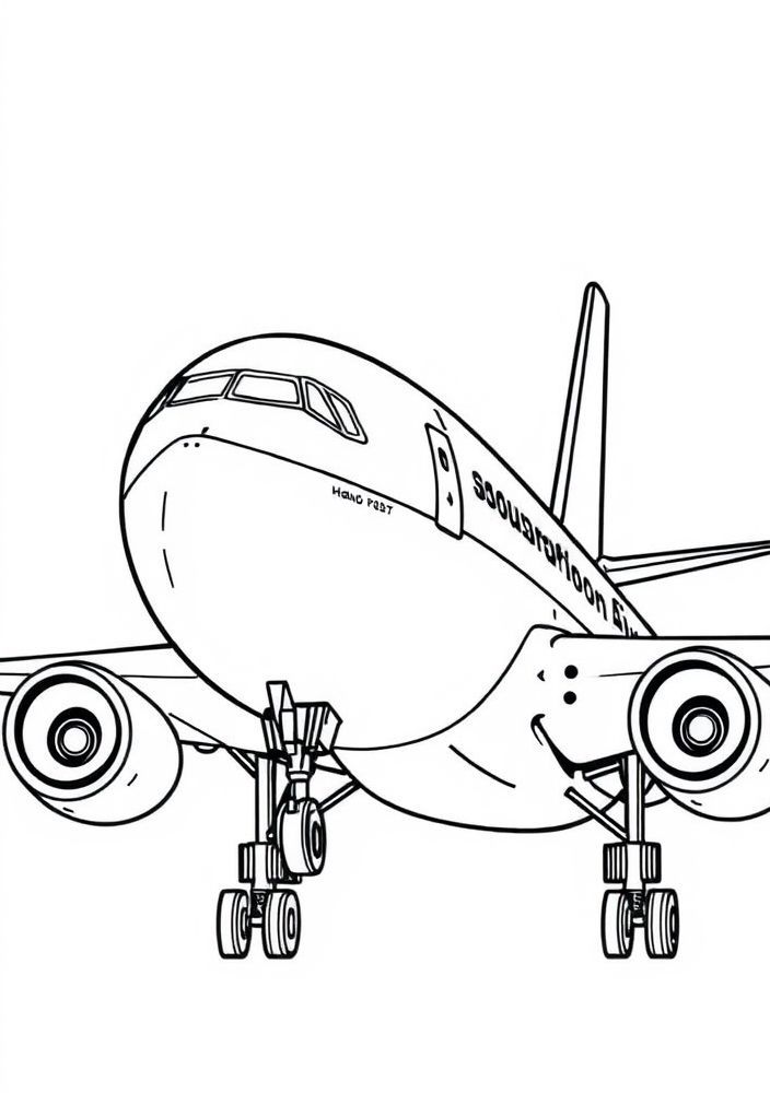 Desenho de Avião de Carga para colorir
