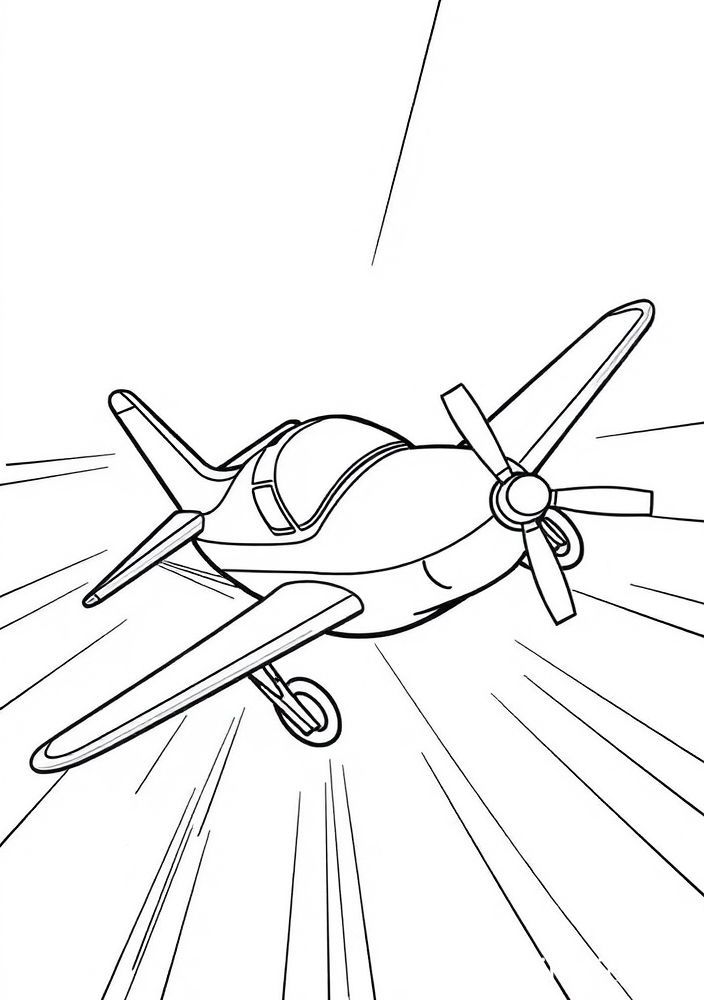 Desenho de Avião de Carreira para Colorir