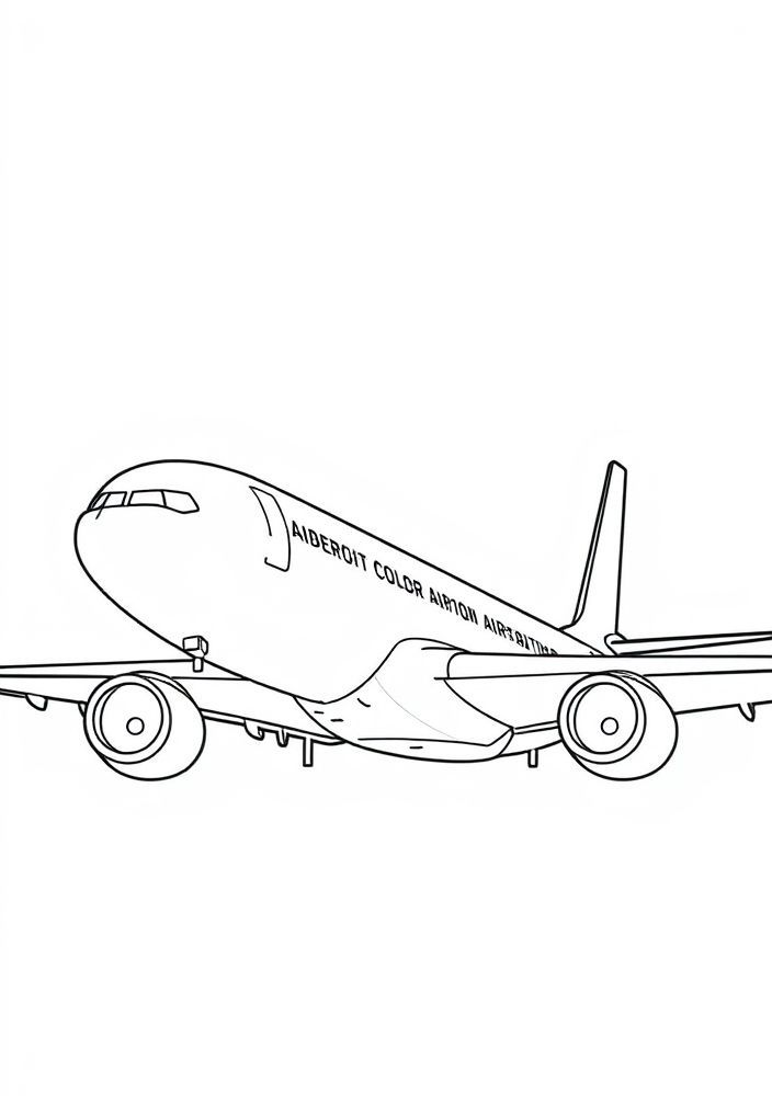 Desenho de Avião de Passagem para colorir