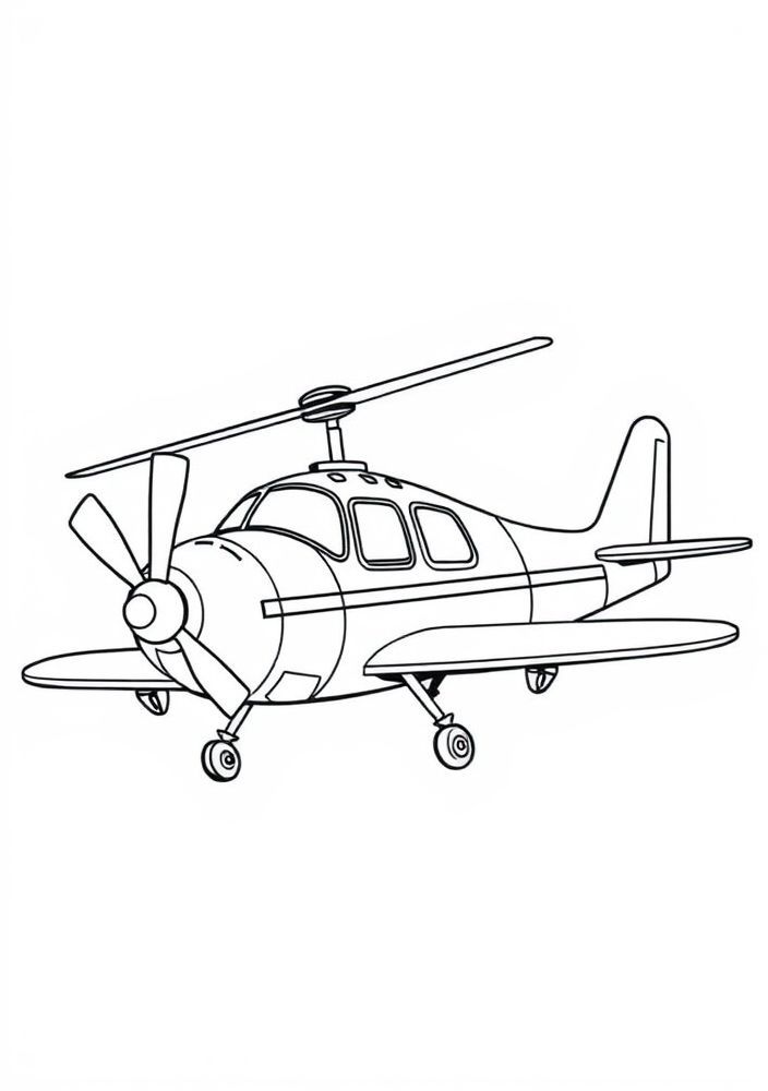 Desenho de Avião de Resgate para colorir