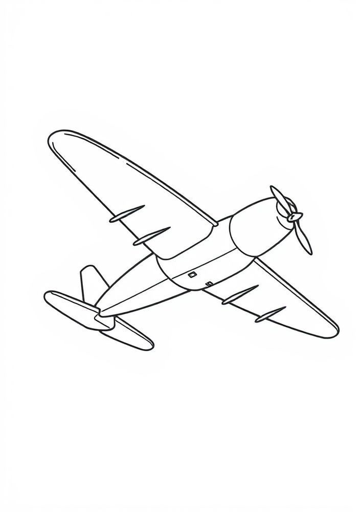 Desenho de Avião de Safari para colorir