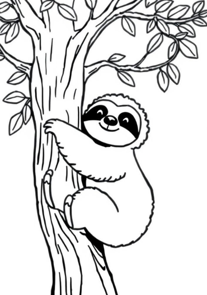 Desenho de Bicho-Preguiça para colorir