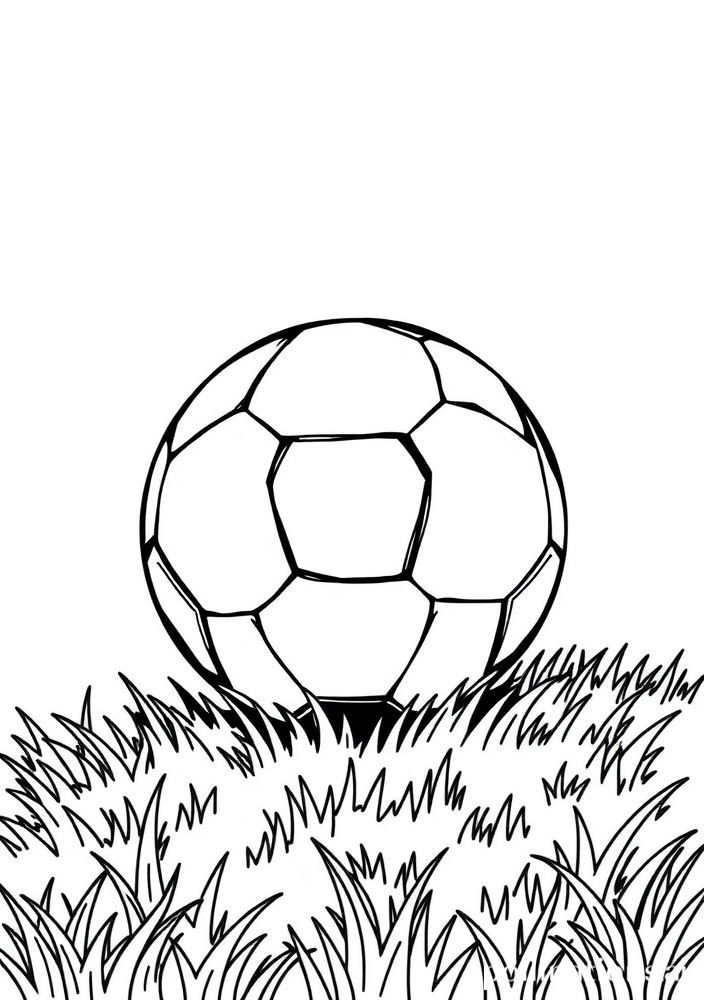 Desenho de Bola de Futebol Clássica para Colorir