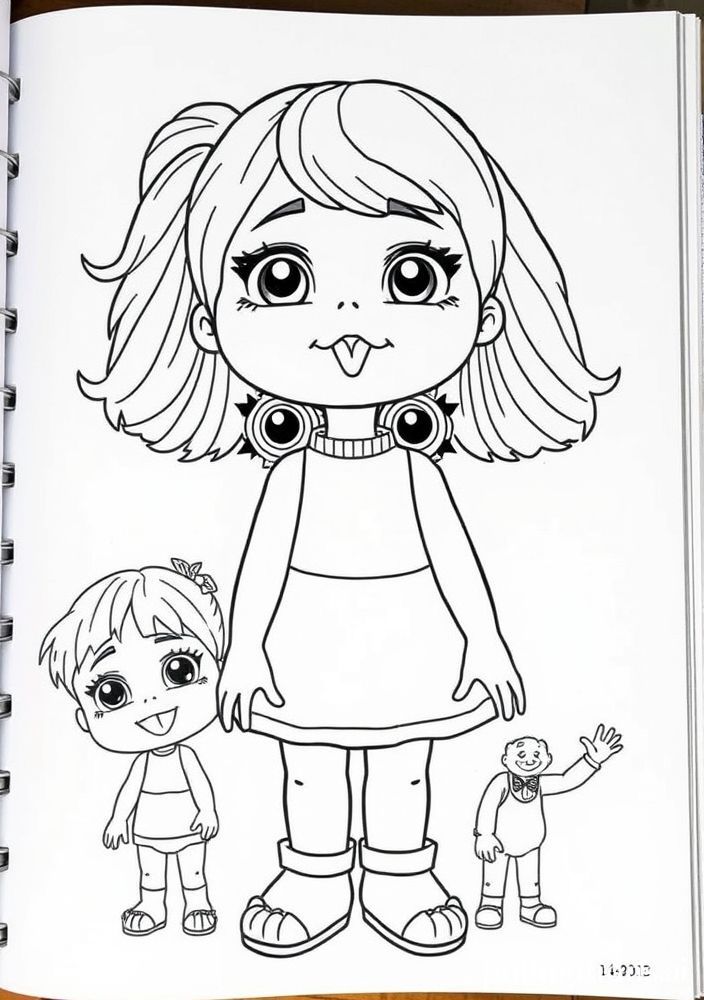 Desenho de Boneca Emocional para colorir