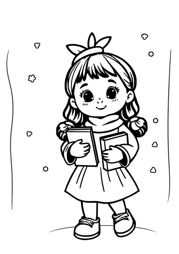 Desenho de Boneca de Estudo para colorir