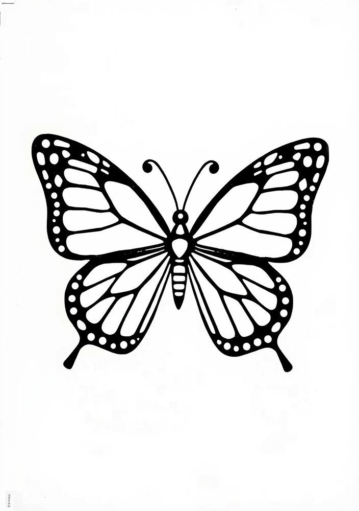 Desenho de Borboleta Geométrica para colorir