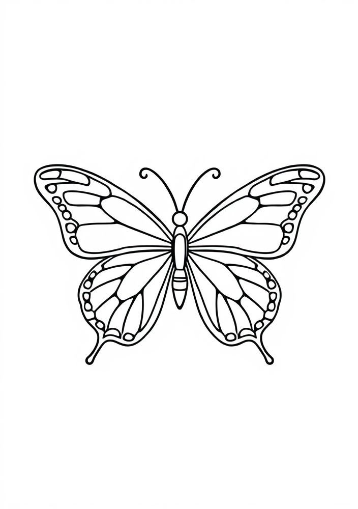 Desenho de Borboleta Simples para Colorir