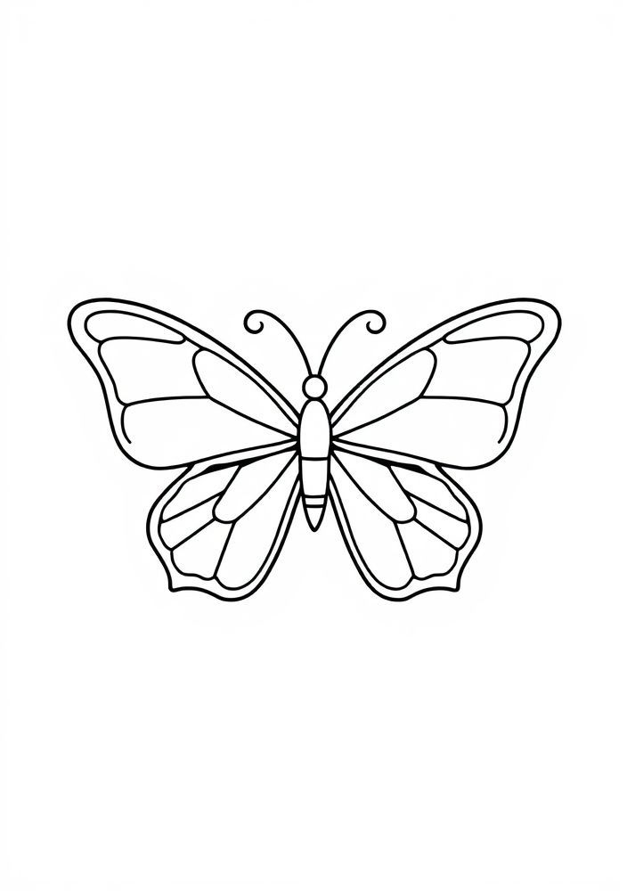 Desenho de Borboleta Simples para colorir