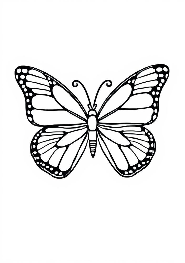 Desenho de Borboleta de Dia e Noite para colorir