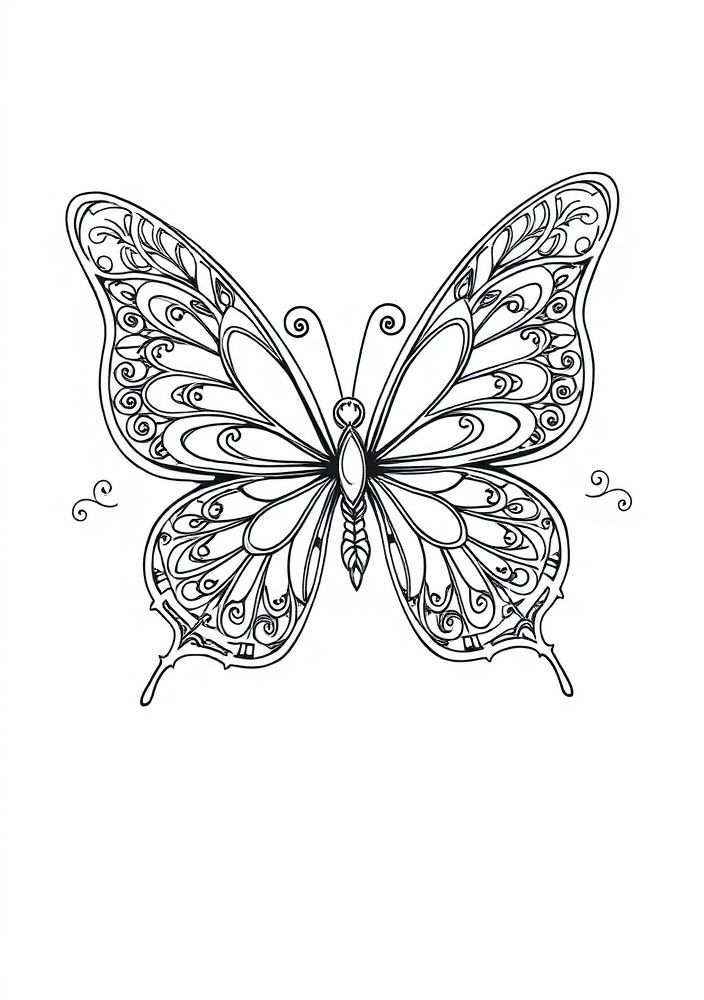 Desenho de Borboleta de Papel para colorir