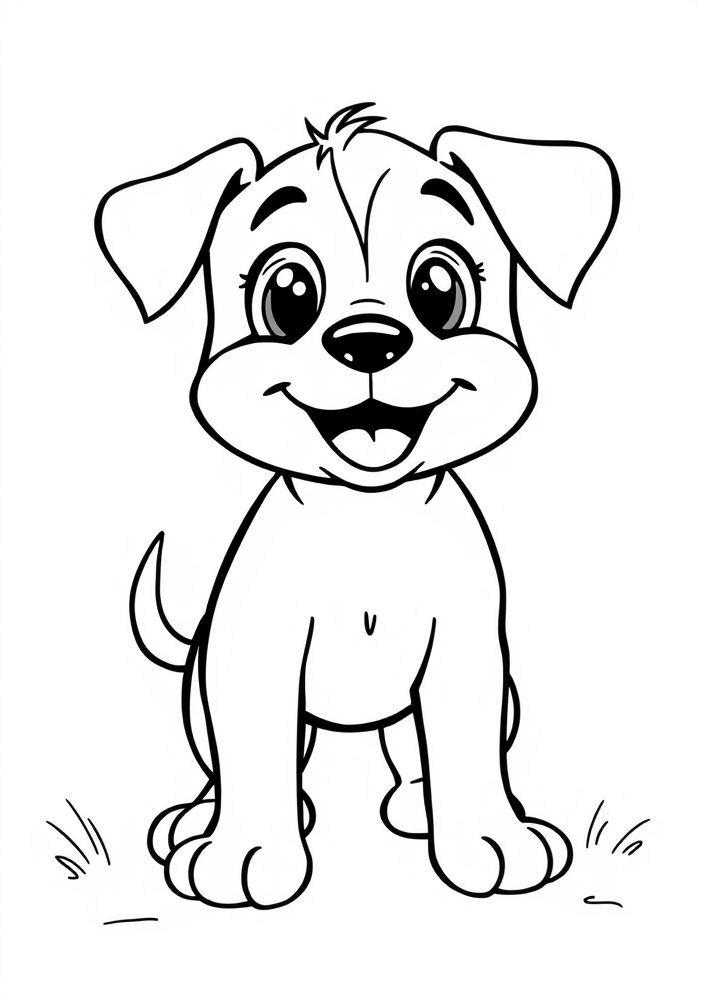 Desenho de Cachorrinho Brincalhão para colorir