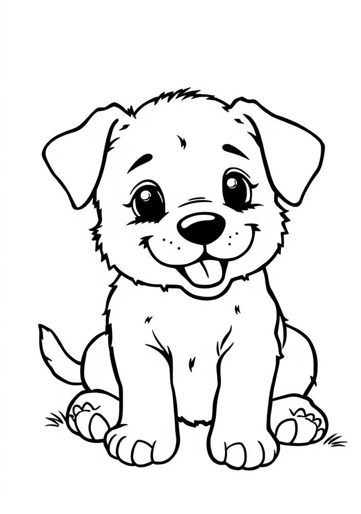 Desenho de Cachorrinho Brincalhão para colorir