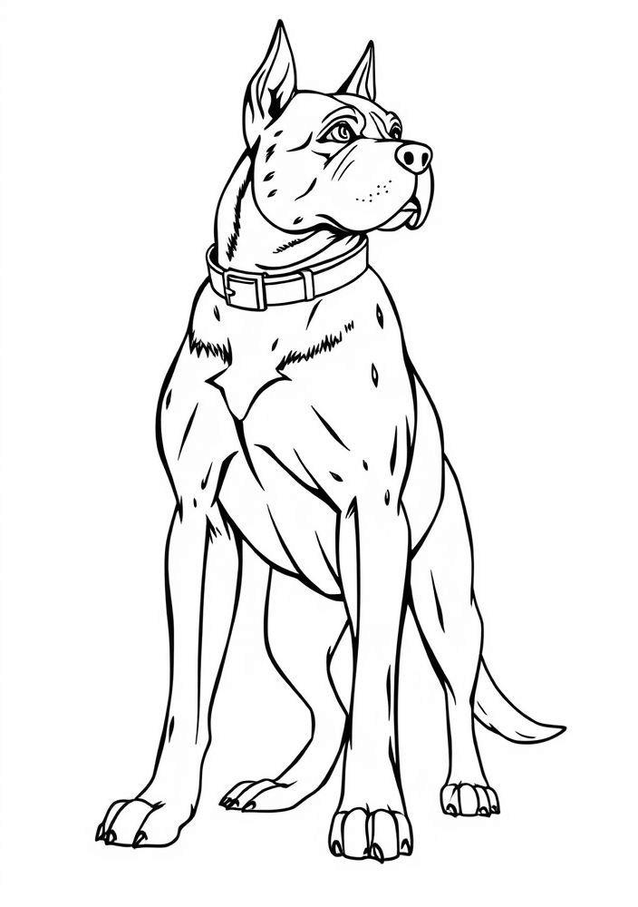 Desenho de Cachorro de Guarda para Colorir