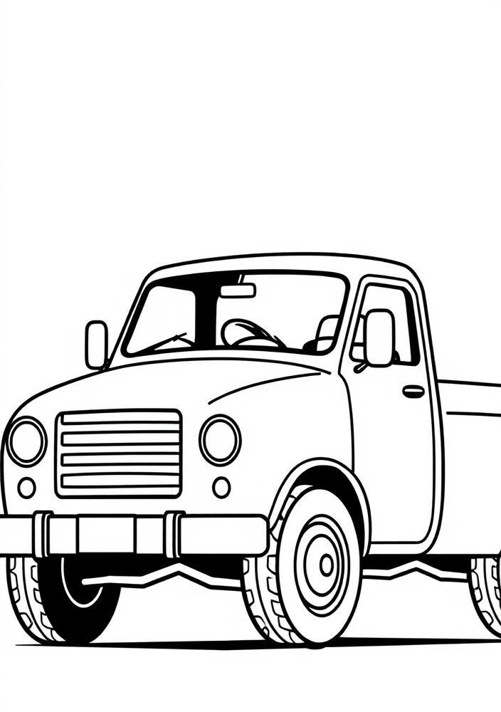 Desenho de Caminhão Pick-Up para colorir