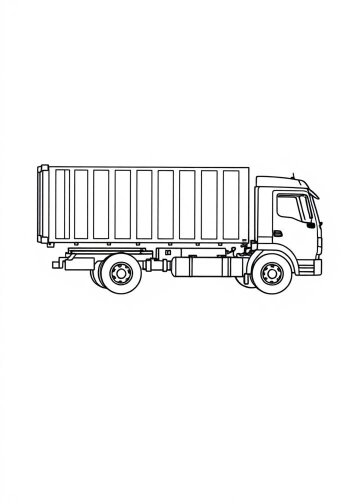 Desenho de Caminhão de Carga para Colorir