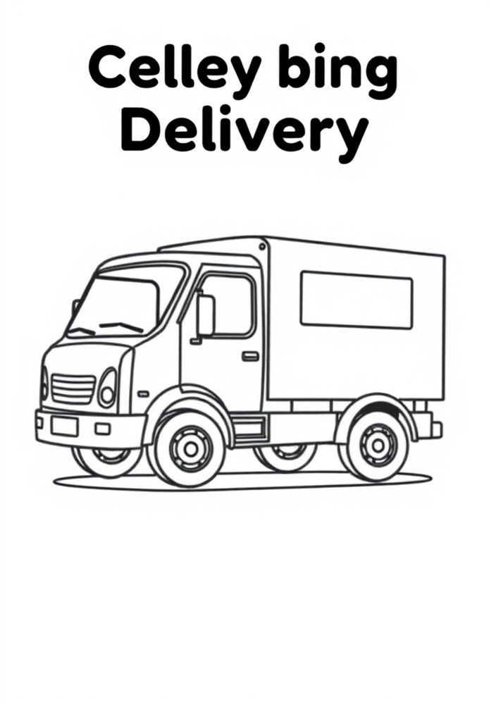 Desenho de Caminhão de Entrega para colorir