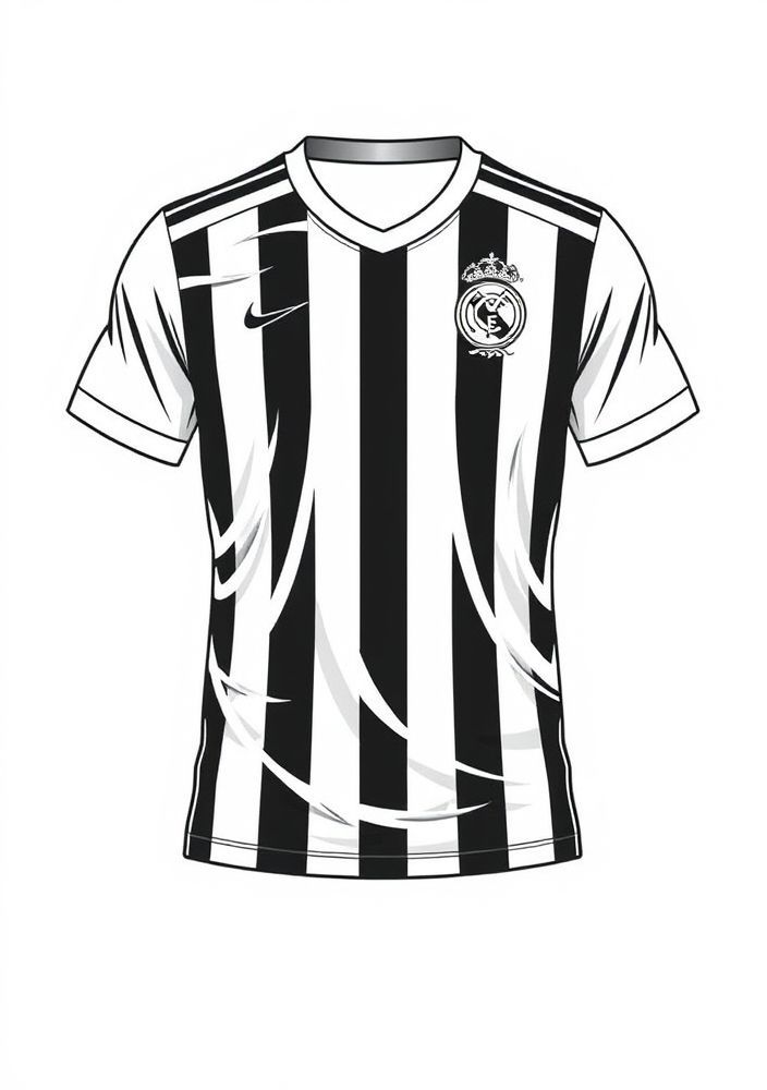Desenho de Camisa de Futebol Personalizada para Colorir