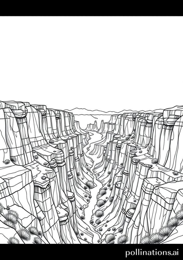 Desenho de Cânion Dramático para colorir