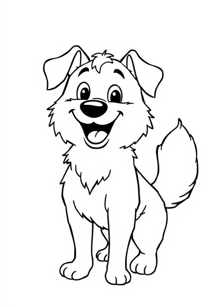 Desenho de Cão Brincalhão para Colorir