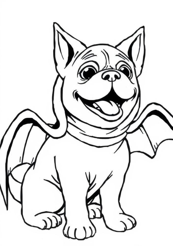 Desenho de Cão fantasma para colorir