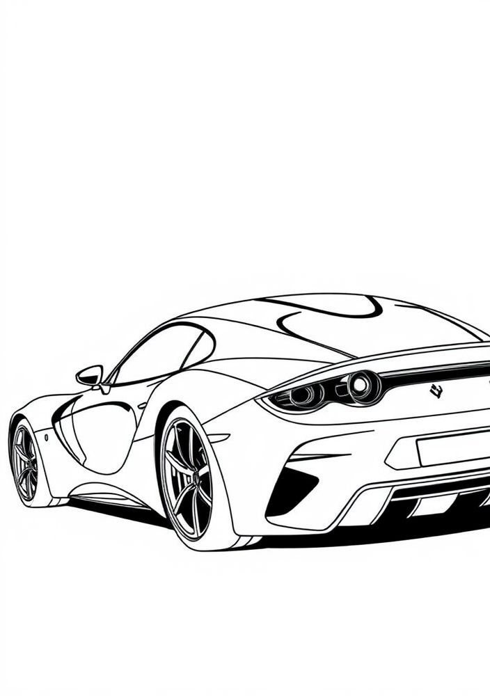 Desenho de Carro Esportivo para Colorir
