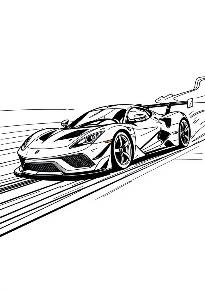 Desenho de Carro Esportivo para colorir