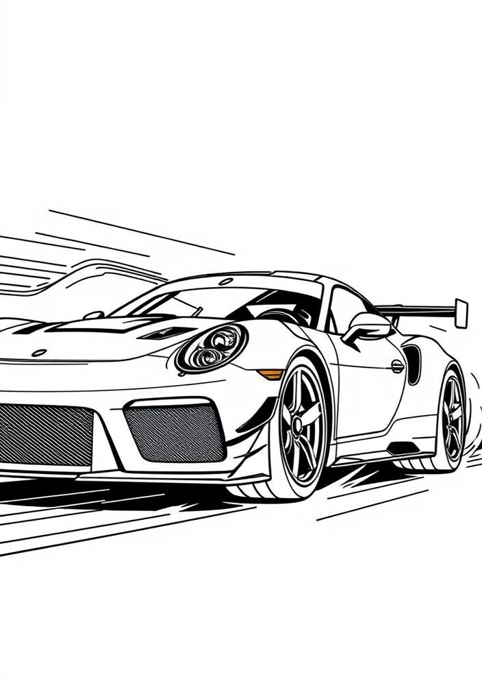 Desenho de Carro Esportivo para colorir